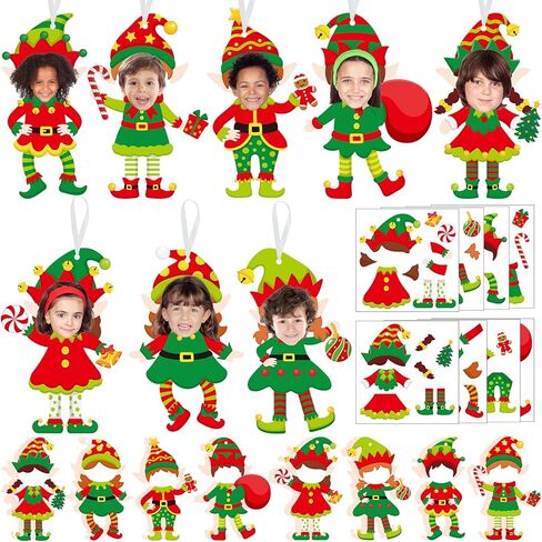 Dianelhall 24 Sets Winter Picture Frame Craft Kit Christmas Winter Photo Frame Crafts Winter Snow Globe Picture Frames with Snowflake Stickers for Winter Christmas Classroom Holiday Party Activities in Kuwait