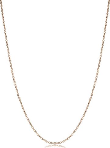 Kooljewelry Rose Gold Over Silver 1.2 mm Round Cable Chain Necklace (16, 18, 20, 22, 24 or 30 inch) in Saudi Arabia
