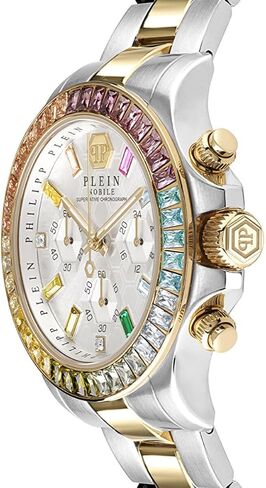 Philipp Plein Nobile Lady Collection Luxury Womens Watch Timepieces with a Two Tone Bracelet and Case Featuring a Silver Dial in Saudi Arabia