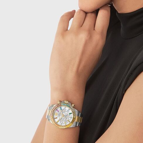 Philipp Plein Nobile Lady Collection Luxury Womens Watch Timepieces with a Two Tone Bracelet and Case Featuring a Silver Dial in Saudi Arabia