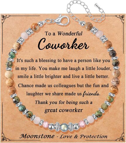 Gifts for Women Moonstone Bracelet, Christmas Birthday Gifts for Coworkers Sister Daughter Mother In Law Meaningful Moonstone Bracelets for Women in Saudi Arabia