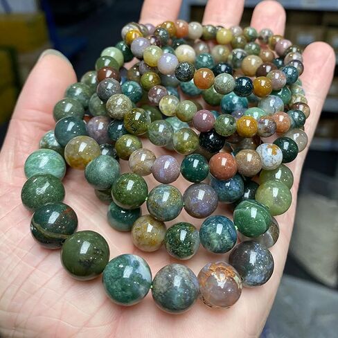 Handmade 10mm Retro Synthetic Gemstone Healing Bracelet for Women – Stretch Elastic Beaded Jewelry Gift (1 Piece) in Saudi Arabia