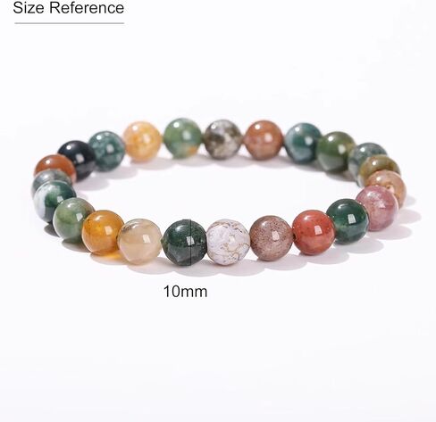 Handmade 10mm Retro Synthetic Gemstone Healing Bracelet for Women – Stretch Elastic Beaded Jewelry Gift (1 Piece) in Saudi Arabia