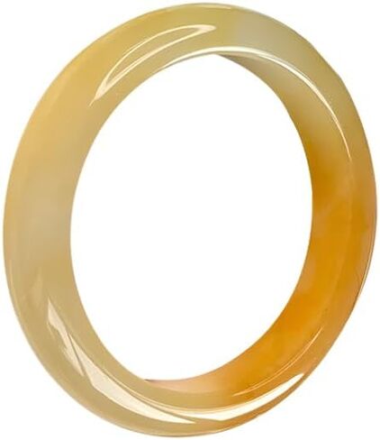 Yellow Natural HuangLongYu Bangle Bracelet for Women Healing Protection Good Luck Natural Gemstone Fengshui Jewelry for Wife Mother's Day Gift for Mom in Saudi Arabia