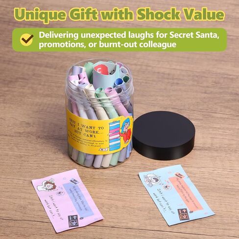 Hilarious Work Affirmation Jar - 60 Stress Relief Cards for Office Humor, Coworker Gag Gifts, Team Building Christmas, Retirement, Boss Employee, work Bestie, Friend Gifts Coworker Leaving ideas in Saudi Arabia