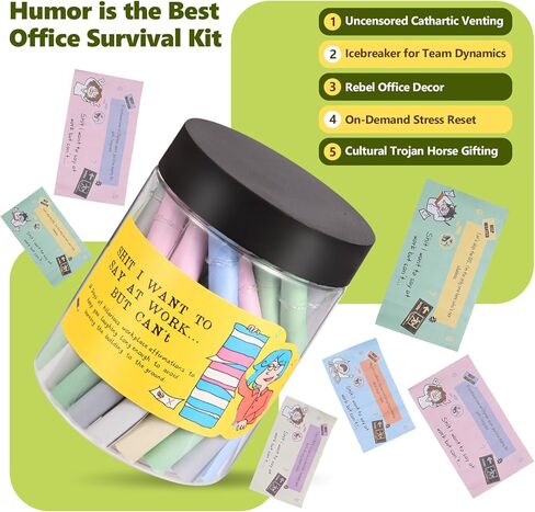 Hilarious Work Affirmation Jar - 60 Stress Relief Cards for Office Humor, Coworker Gag Gifts, Team Building Christmas, Retirement, Boss Employee, work Bestie, Friend Gifts Coworker Leaving ideas in Saudi Arabia