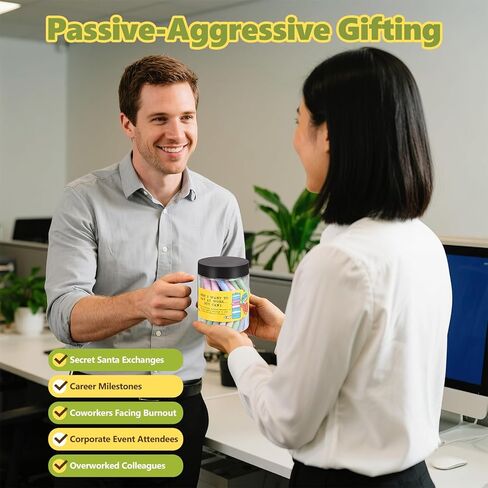 Hilarious Work Affirmation Jar - 60 Stress Relief Cards for Office Humor, Coworker Gag Gifts, Team Building Christmas, Retirement, Boss Employee, work Bestie, Friend Gifts Coworker Leaving ideas in Saudi Arabia
