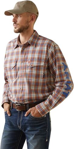 Ariat Mens Fr Bentley Logo Snap Work Shirt in Saudi Arabia