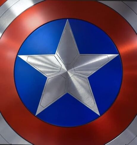 Captain Shield Unique Design Steel Shield Metal Cosplay and Roleplay Medieval Amrica Shield Christmas & Thanksgiving Gifts, As Shown Picture, AEC18 in Saudi Arabia