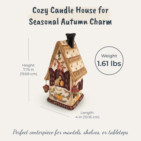 Blue Sky Clayworks Autumn Candle House, Ceramic, Home Decor Accents in Saudi Arabia
