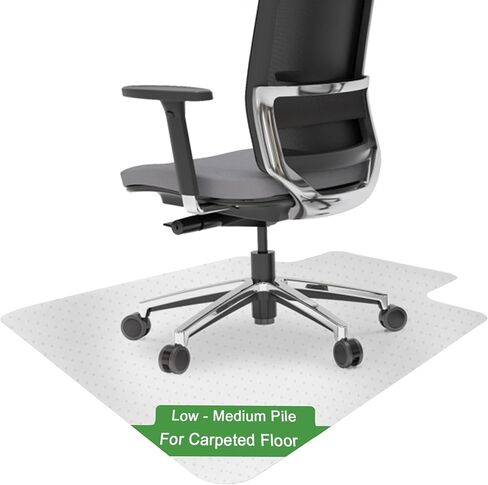Thickened Chair Mat for Carpet, 39-inch Round Desk Chair Mat for Low to Medium Pile Carpet (up to 1/4" Thick), Heavy-Duty Carpet Protector Mat for Office Chair, Semi Transparent in Kuwait