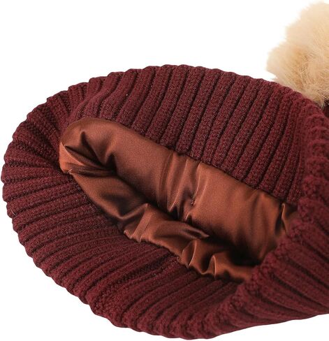 Harry Potter Hogwarts Crest & Pearl Appliques Maroon Cuff Beanie in Kuwait