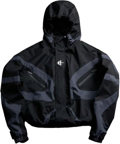 SOLY HUX Men's Windbreaker Jackets Streetwear Full Zip Hooded Lightweight Sports Casual Outerwear in Saudi Arabia