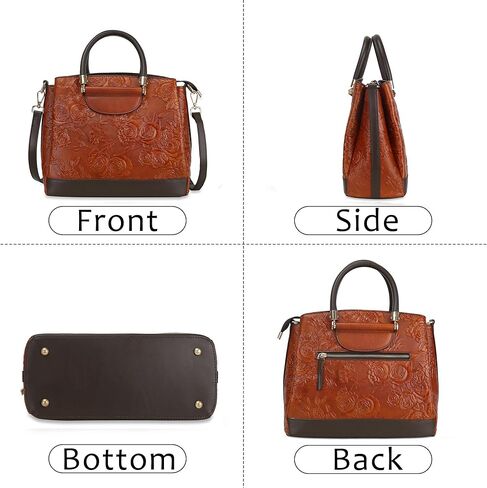 Crossbody Bag For Women Leather Shoulder Bag Purse and Handbag Tote Bag Medium Satchel Vintage Embossing Pattern in Saudi Arabia
