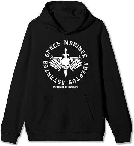 Bioworld Warhammer 40000 Black Space Marines Men's Black Hoodie in Saudi Arabia