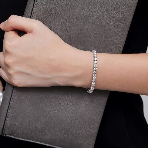 jiamiaoi Sparkle Tennis Bracelet for Women 925 Sterling Silver mit Brilliant 5A+ Zirconia Bracelet in Saudi Arabia