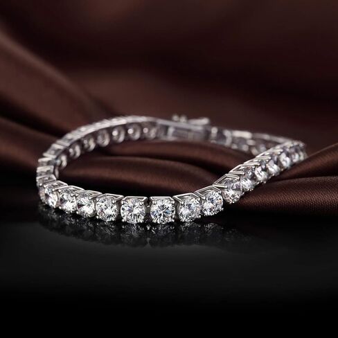 jiamiaoi Sparkle Tennis Bracelet for Women 925 Sterling Silver mit Brilliant 5A+ Zirconia Bracelet in Saudi Arabia