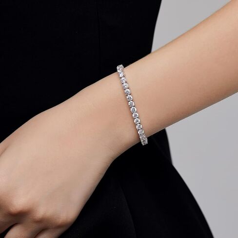 jiamiaoi Sparkle Tennis Bracelet for Women 925 Sterling Silver mit Brilliant 5A+ Zirconia Bracelet in Saudi Arabia