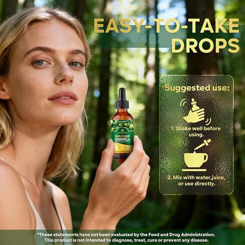 Soursop Bitters Liquid with Sea Moss, Moringa, Turmeric, Black Seed Oil, Oregano, Ashwagandha for Cell Support, Immune Boost - Soursop Graviola Liquid Drops Natural Flavor, 2 Fl Oz in Saudi Arabia