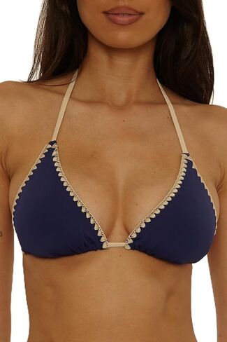 Lucky Brand Women's Marbella Triangle Bikini Top, Adjustable, Tie Back, Swimwear Separates in Kuwait