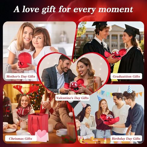 وردة حمراء حقيقية محفوظة مع قلادة على شكل قلب - زهور أبدية، هدايا عيد ميلاد للنساء، أمها، زوجة، صديقة، الجدة في عيد الحب، عيد الميلاد، الذكرى السنوية الرومانسية in Kuwait