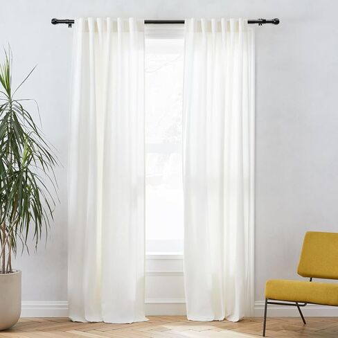 Curtain Rods for Windows 28" to 48", Single Window Rods 1" Diameter Drapery Telescoping, Adjustable Heavy Duty Curtain Rod with Brackets in Saudi Arabia