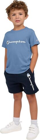Champion Boys Short Set 2 Piece Active Clothing Set for Toddlers Short Sleeve Tee and Pull on Short for Kids in Saudi Arabia