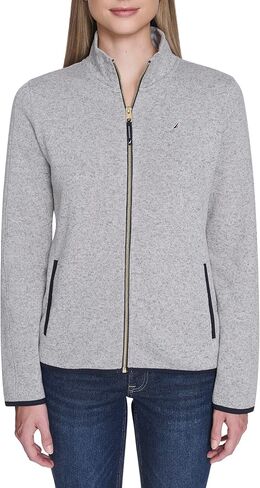 Nautica womens Mockneck Zip Up Fleece Jacket in Saudi Arabia