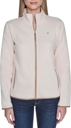 Nautica womens Mockneck Zip Up Fleece Jacket in Saudi Arabia
