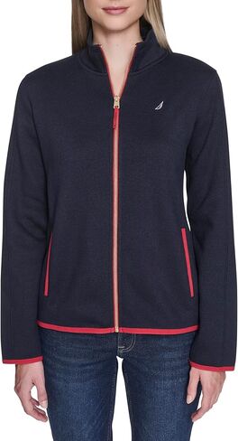 Nautica womens Mockneck Zip Up Fleece Jacket in Saudi Arabia
