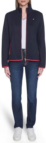 Nautica womens Mockneck Zip Up Fleece Jacket in Saudi Arabia