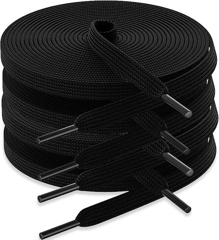 Maple&CA 4 Pairs of Flat Shoelaces for Sneakers, Athletic Shoes, and Converse High Tops – Suitable for Kids and Adults in Saudi Arabia