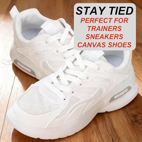Maple&CA 4 Pairs of Flat Shoelaces for Sneakers, Athletic Shoes, and Converse High Tops – Suitable for Kids and Adults in Saudi Arabia