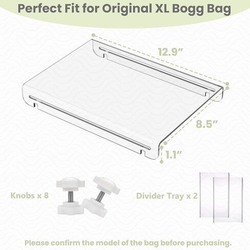 2025 صينية علوية جديدة وصينية مقسمة لحقيبة الشاطئ Bogg الكبيرة جدًا، وسطح الطاولة وإدراج منظم الكل في واحد، أكريليك عالي الشفافية، يجب أن يكون لديك ملحقات لـ Bogg- عبوتان in Kuwait
