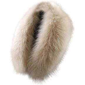 55-90cm Elegant Faux Fur Collar Trim, Women Men Collar Hood Shawl Wraps for Winter Coat Replacement Attachment in Saudi Arabia