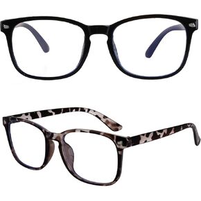 2 Packs Square Blue Light Glasses Unisex Glasses Lightweight Eyeglasses for Women Halloween Holiday Daily Wear in Kuwait