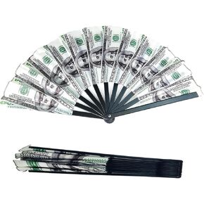 Decorative Folding Hand Fan, Rave Fan, Fans for Line Dancing, Money Fans, for Edm, Music Festival, Cosplay, Event, Party, Club, Dance, Decoration, Gift in Saudi Arabia
