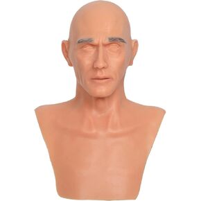 Charles Silicone Head Mask Realistic Old Man Face Masks Cosplay Prank Costume Props Masquerade in Kuwait