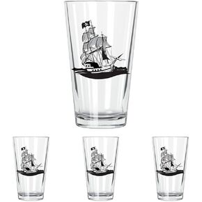 Pint Pirate Ship Glass, Clear in Saudi Arabia