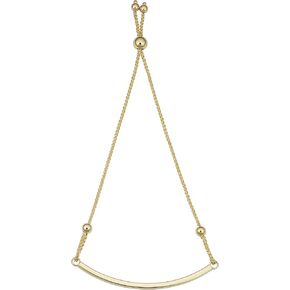 Kooljewelry 14k Yellow Gold Curved Bar Bolo Bracelet in Saudi Arabia