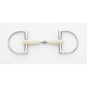 Happy Mouth Double Jointed Pro King Dee Bit - Apple Scented Durable Stainless Steel Rings Soft Polymer Roller Mouthpiece Horse Bit in Kuwait