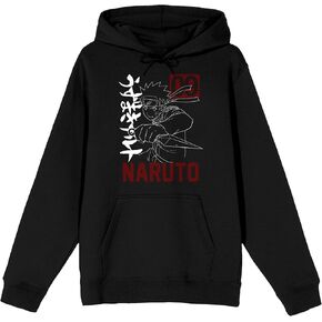 Bioworld Men's Black Packaged Shirt, Naruto with Kunai Kanji Sweatshirt in Kuwait