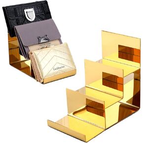 حامل عرض المحفظة الذهبية، حامل عرض المحفظة، 3 طبقات من الفولاذ المقاوم للصدأ عالي التحمل لحقيبة اليد للمحفظة والعطور وعرض النظارات الشمسية in Kuwait