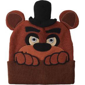 Five Nights at Freddy’s Freddy Peekaboo Hands Brown Knit Beanie in Kuwait