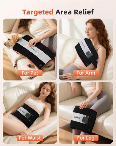 وسادة العلاج بالضوء الأحمر للجسم بالقرب من غلاف العلاج بالضوء بالأشعة تحت الحمراء مع مؤقت 24 بوصة × 12 بوصة وسادة علاج ضوئي كبيرة لتخفيف آلام العضلات والكتف والبطن والظهر in Kuwait