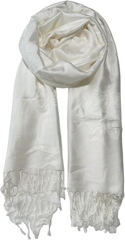 Reversible Paisley Pashmina Shawl Wrap for Women Rave Scarf Vintage Jacquard Scarves Soft All Seasons in Kuwait