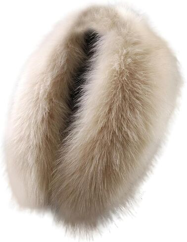 55-90cm Elegant Faux Fur Collar Trim, Women Men Collar Hood Shawl Wraps for Winter Coat Replacement Attachment in Saudi Arabia