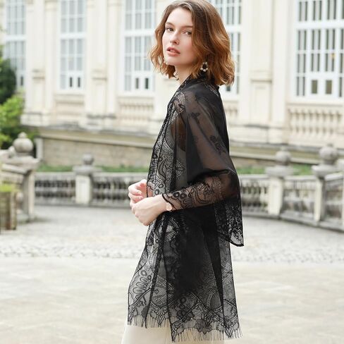 Shawls Wraps for Women Evening Dresses Summer Lace Shawl for Wedding in Saudi Arabia