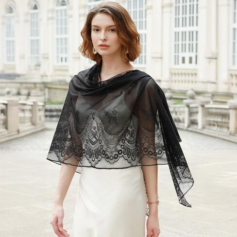Shawls Wraps for Women Evening Dresses Summer Lace Shawl for Wedding in Saudi Arabia