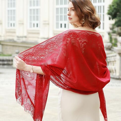 Shawls Wraps for Women Evening Dresses Summer Lace Shawl for Wedding in Saudi Arabia